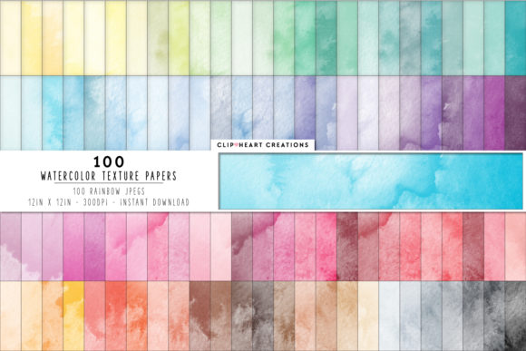 100 Watercolor Texture Digital Papers Review