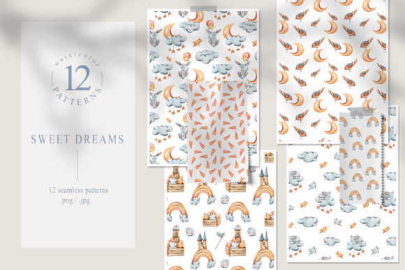 12 Watercolor Bunny Seamless Patterns for Fresh Editorial and Web Design