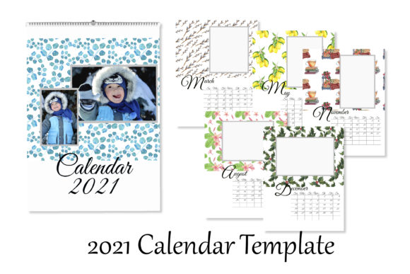 2021 Watercolor Calendar Template: A Fresh Print Template for Brand-Centric Visual Marketing