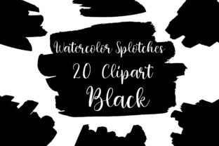Black Watercolor Splotches Clipart Textures Review