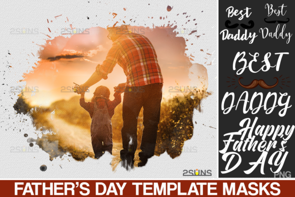 Father's Day Watercolor Template – A Versatile Design Asset for Crafters & Etsy Sellers