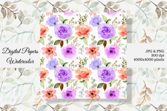 Floral Watercolor Patterns Bring Soft Elegance to Branding and Packaging