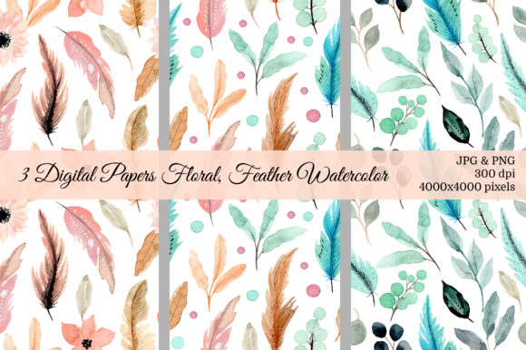 Seamless Pattern Floral Watercolor 22 for Bloggers and Digital Publishers