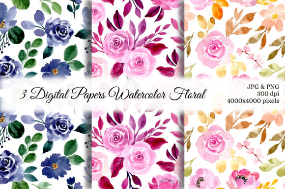 Seamless Pattern Floral Watercolor 33: Elegant Patterns for Modern Branding