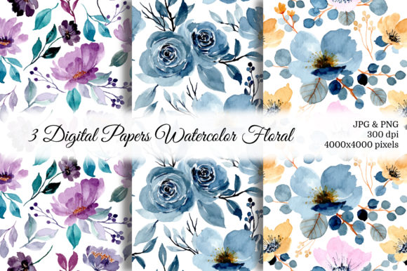 Seamless Pattern Floral Watercolor 36 for Blog & Editorial Design