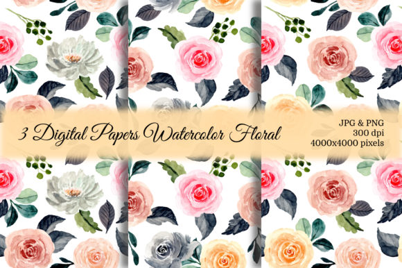 Seamless Pattern Floral Watercolor 41 for Etsy & Print-on-Demand Sellers