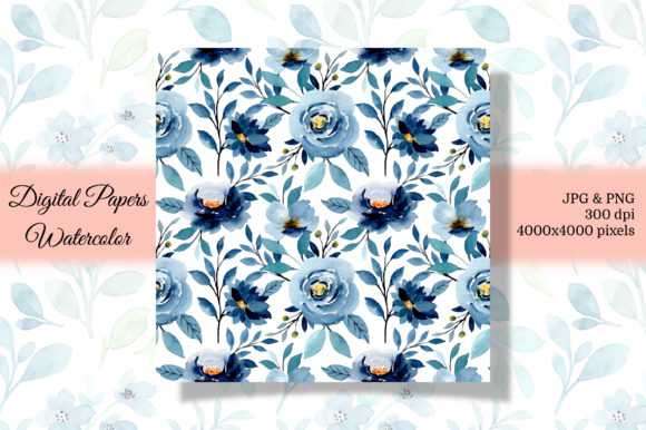 Seamless Pattern Floral Watercolor 62 for Branding & Marketing Visuals