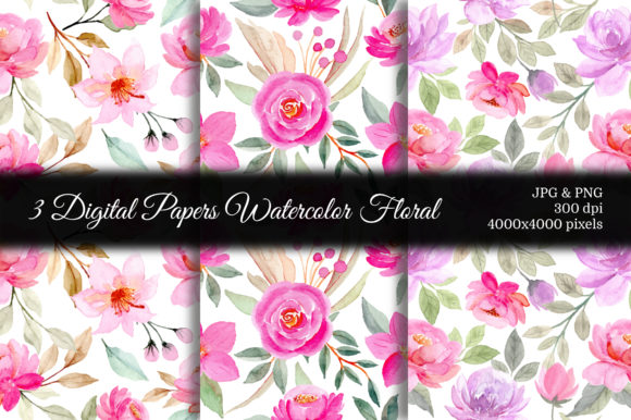 Seamless Pattern Floral Watercolor 63: A Fresh Design Asset for Branding and Marketing