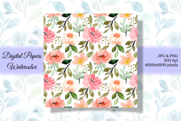 Seamless Pattern Floral Watercolor 65 for Modern Branding and Marketing