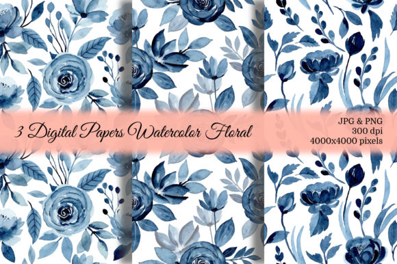 Seamless Pattern Floral Watercolor 84 – A Soft, Versatile Choice for Branding and Print Projects