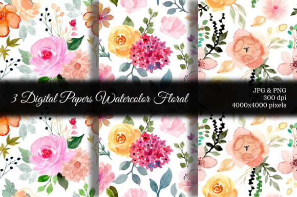 Seamless Pattern Floral Watercolor 95: A Fresh Touch for Branding & Marketing Visuals