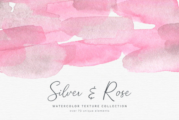 Silver Rose Watercolor Textures for Blog & Editorial Design