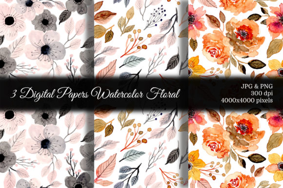 Soft Elegance Meets Versatility with Seamless Pattern Floral Watercolor 96