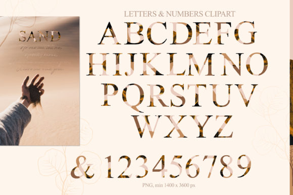 Watercolor Alphabet Numbers Clipart for Crafts & Digital Selling