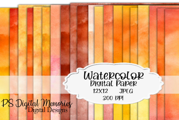 Watercolor Digital Paper Orange Shades: A Designer’s Take on Using Warmth in Backgrounds
