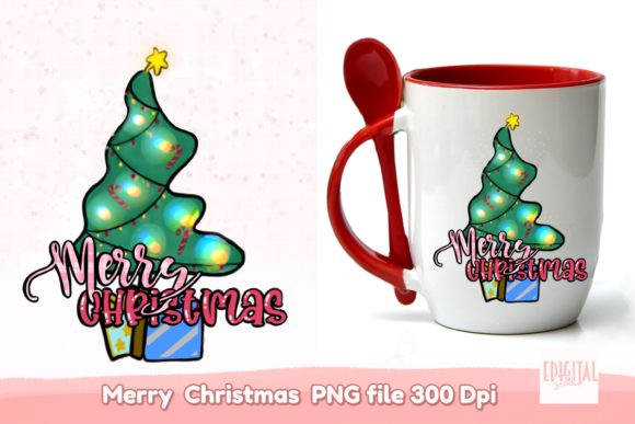 Watercolor Merry Christmas Tree PNG Review