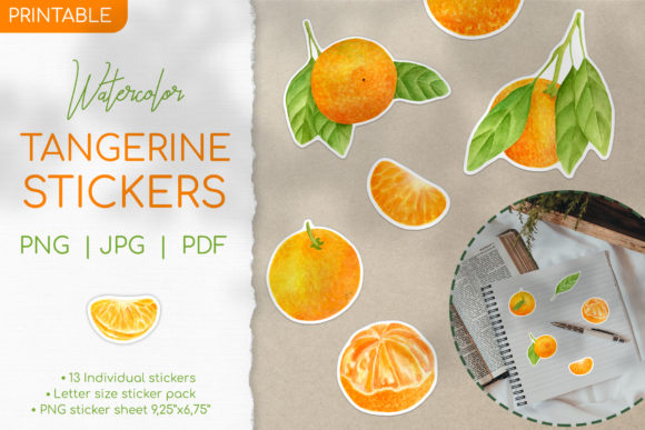 Watercolor Printable Tangerine Stickers for Print Templates: A Crafter’s Real-World Review