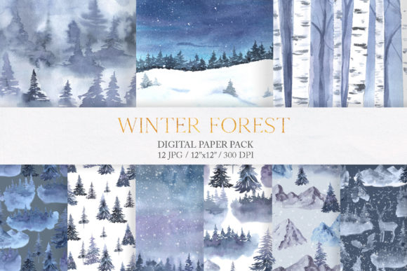 Watercolor Winter Forest Patterns: A Brand Designer’s Review for Local Business Branding